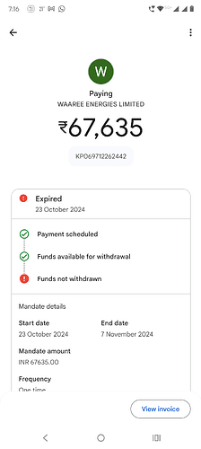 gpay ipo mandate expired funds not withdrawn
